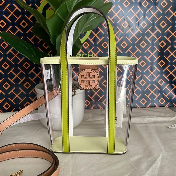 NWT tory burch Blake clear mini shopper leather crossboy shoulder bag - Picture 2 of 14